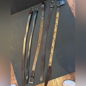 Black, Brown, and Patterned Belts